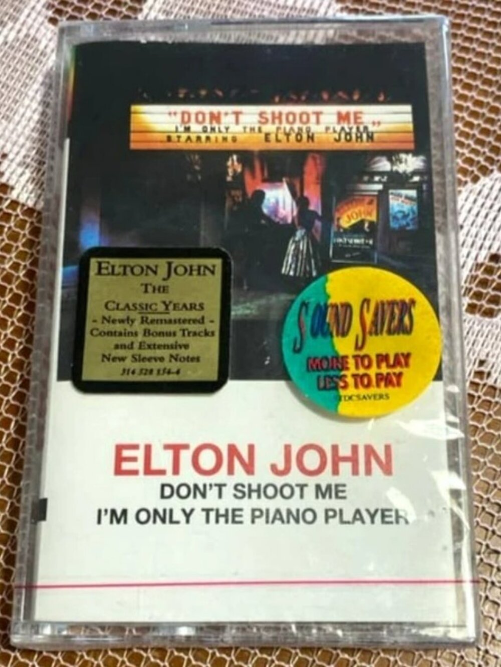 Elton John "Don't Shoot Me I'm Only The Piano Player" Cassette 1995 SEALED MINT